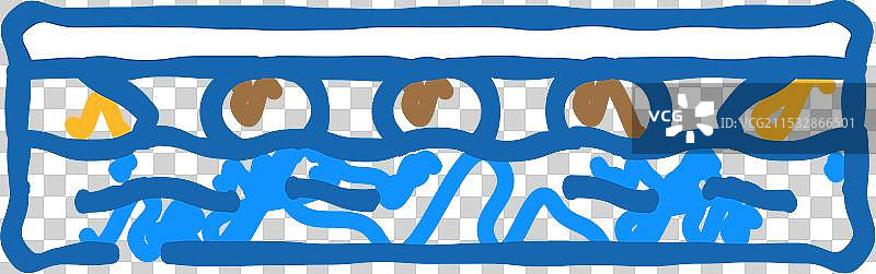 漂浮桥图标涂鸦图片素材