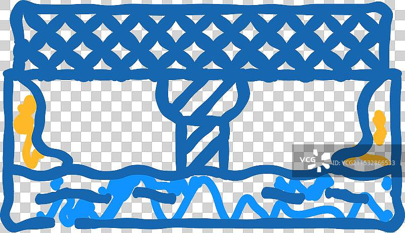 格子桥图标涂鸦图片素材