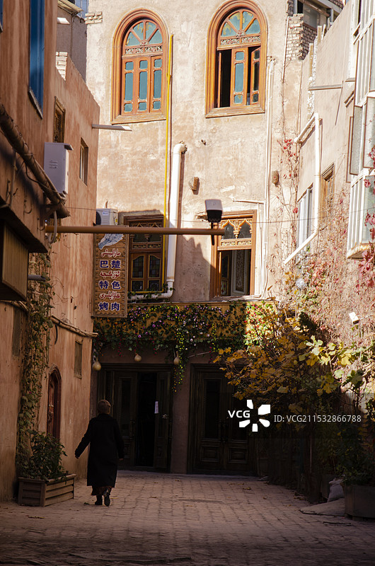 新疆喀什老城建筑风光图片素材