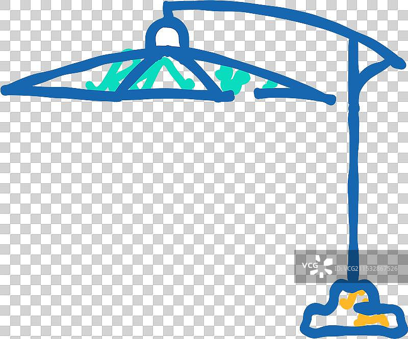 户外家具伞架图标涂鸦图片素材