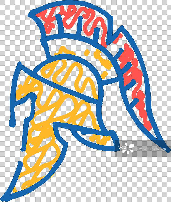 斯巴达罗马希腊头盔图标涂鸦图片素材