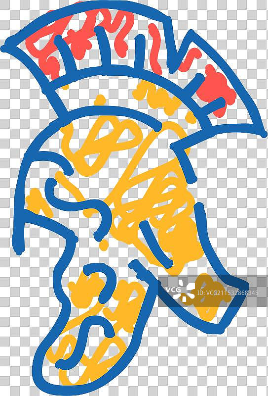 斯巴达战士头盔图标涂鸦图片素材