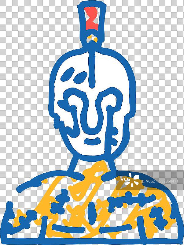 角斗士战斗斯巴达罗马图标涂鸦图片素材