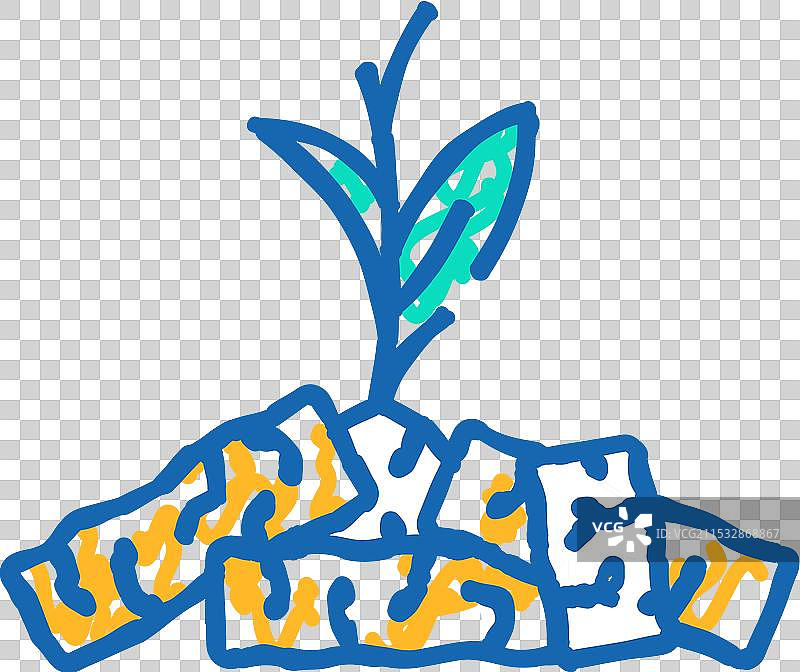 可再生木颗粒图标涂鸦图片素材