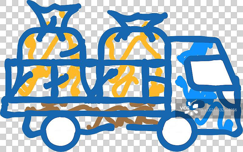 木屑颗粒运输图标涂鸦图片素材