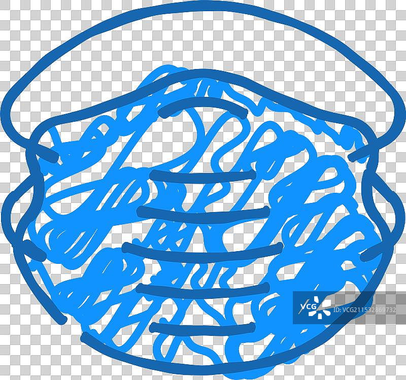 N95口罩个人防护装备图标涂鸦图片素材