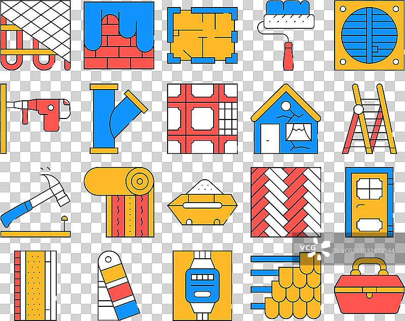 家居装修维修图标集合图片素材