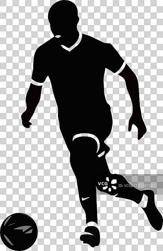 一名足球运动员手持足球图片素材