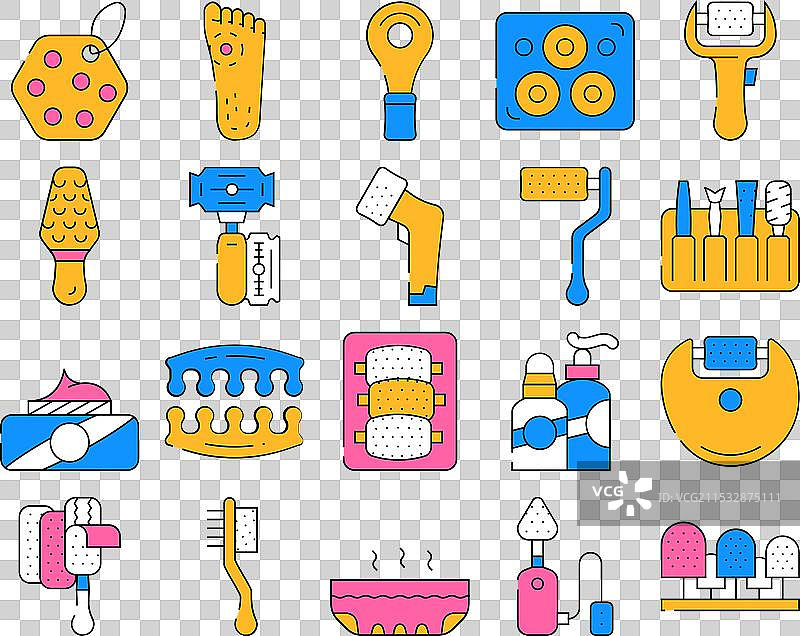 去茧工具集合图标集图片素材