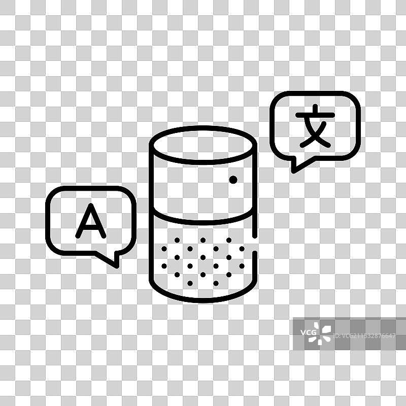 智能音箱与语言信息翻译图片素材