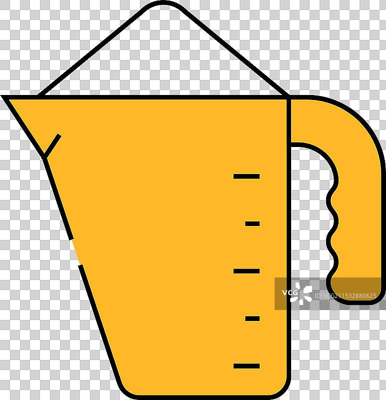 带有粉末图标的量杯颜色图片素材