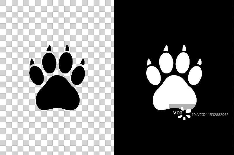动物的狗或猫爪子扁平图标图片素材