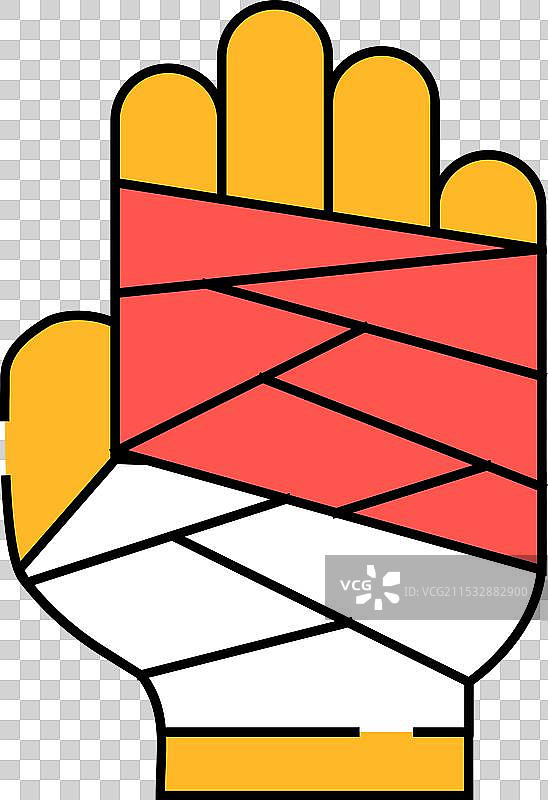 受伤手臂图标颜色图片素材