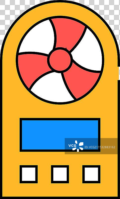 风速计测量设备图标颜色图片素材