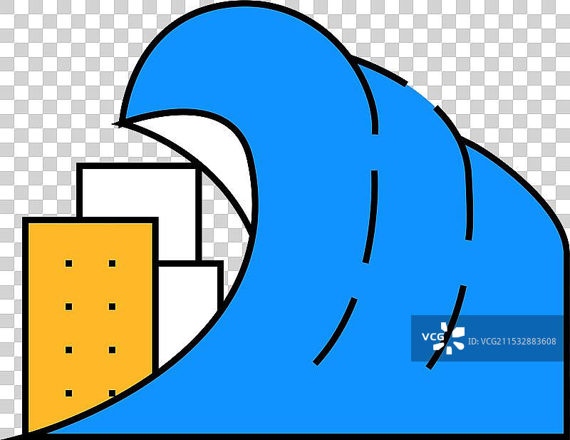 海啸问题符号图标图片素材