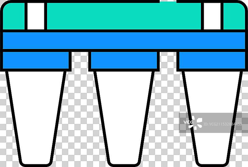水处理工厂工具图标颜色图片素材