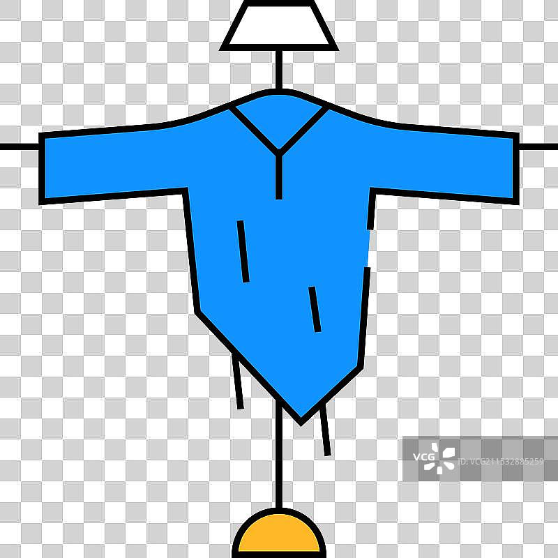 花园稻草人图标颜色图片素材