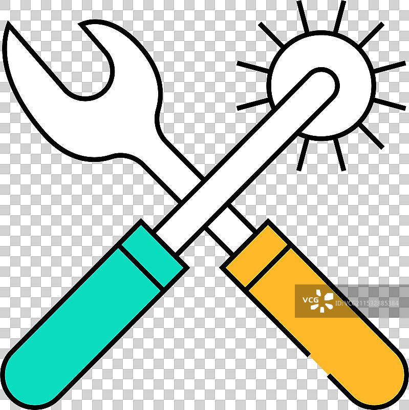 打孔器和眼扣、纽扣图标图片素材