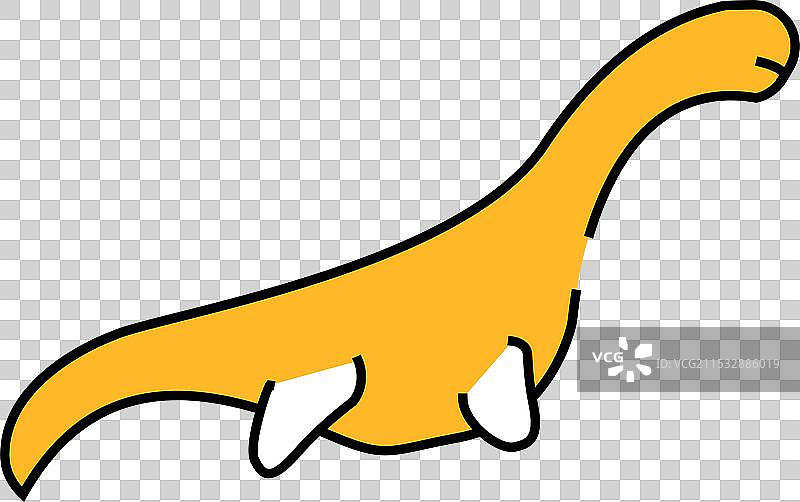 海王龙类恐龙标志图标 彩色图片素材