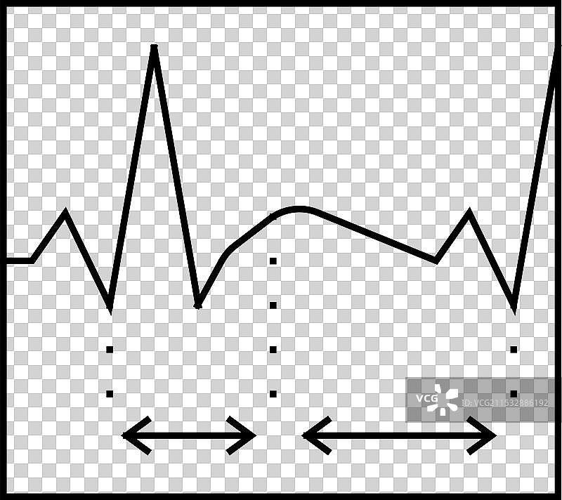 舒张期分析的收缩期和心电图图标图片素材