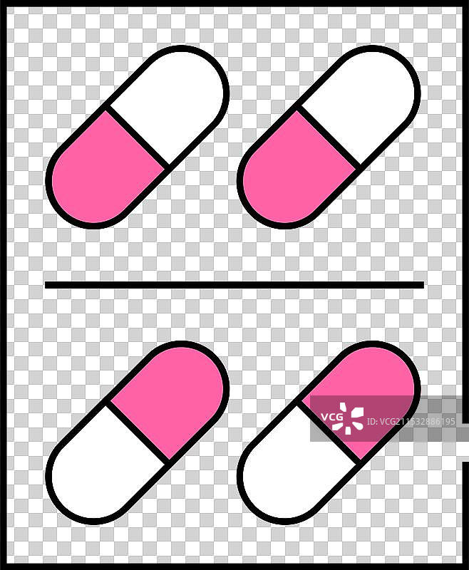 药丸包装标志图标颜色图片素材