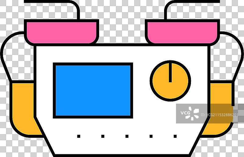 除颤器医疗设备图标颜色图片素材