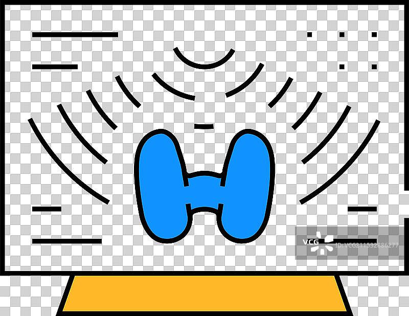 甲状腺诊断图标颜色图片素材