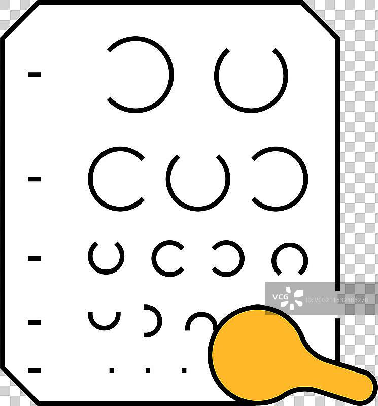 戈洛温眼科检查图标颜色图片素材