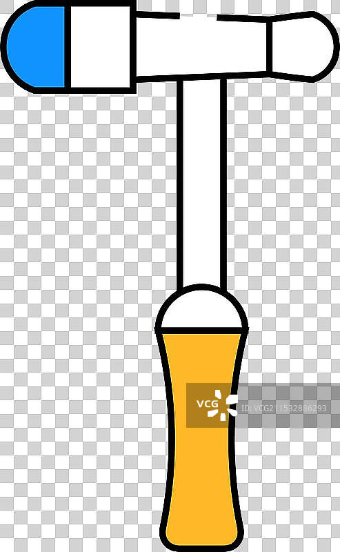 神经科医生锤子标志图标彩色图片素材