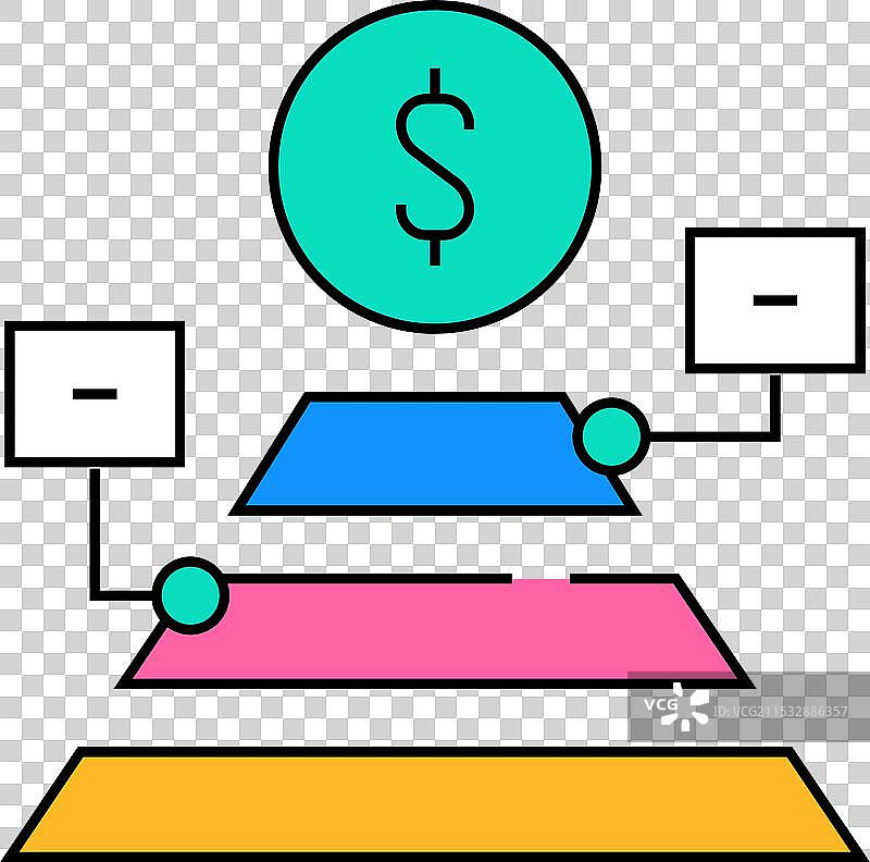 马斯洛需求层次理论金字塔标志图标彩色图片素材