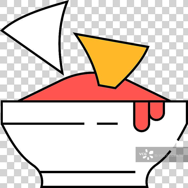 带有辣酱的玉米片图标颜色图片素材