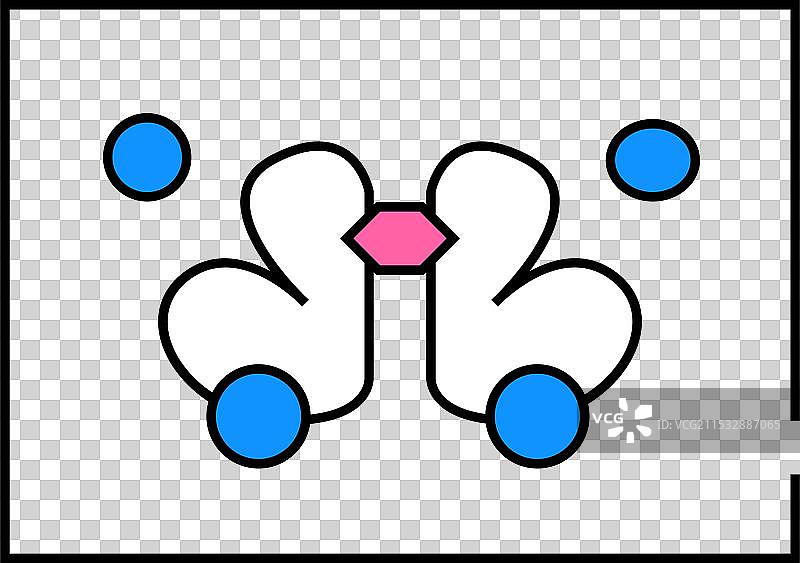 罗夏测试扁平图标彩色图片素材