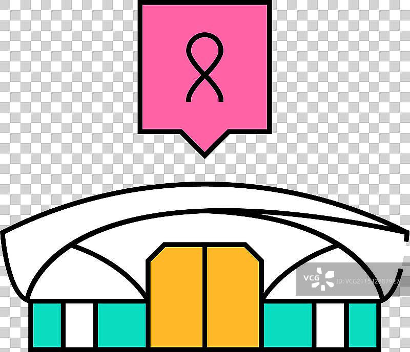 艾滋病HIV分析中心图标彩色设计图片素材