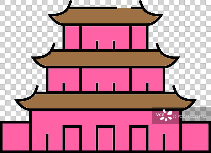 普宁寺 中国 图标 彩色图片素材