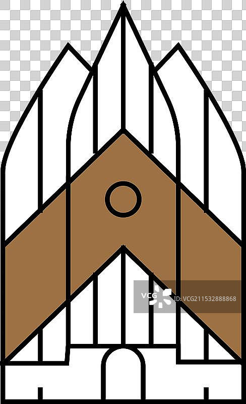 格伦特维格教堂图标色彩图片素材