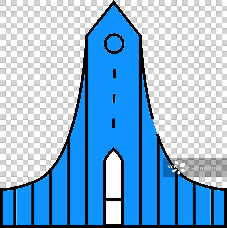 哈尔格林姆斯教堂 宗教 建筑 图标 色彩图片素材