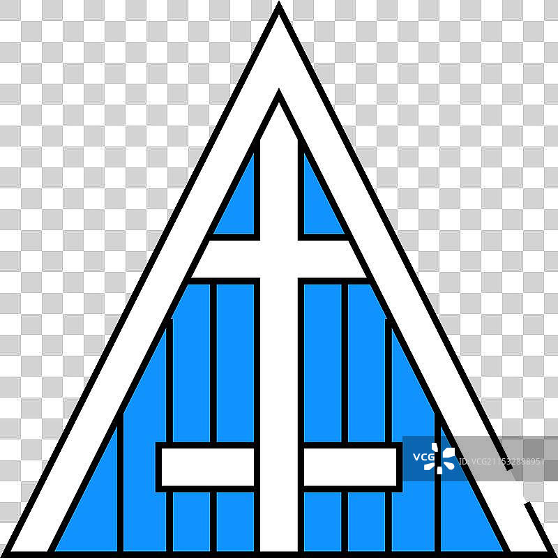 挪威北极大教堂图标色彩图片素材