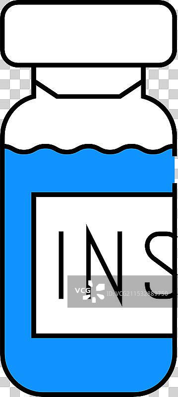 胰岛素药瓶图标颜色图片素材