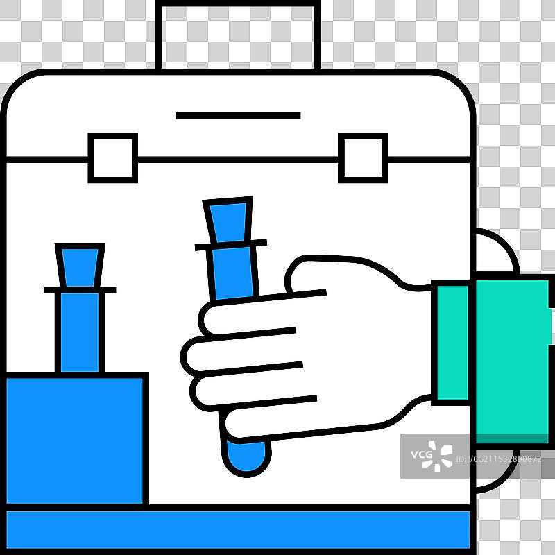 疫苗工作用真空室图标彩色图片素材