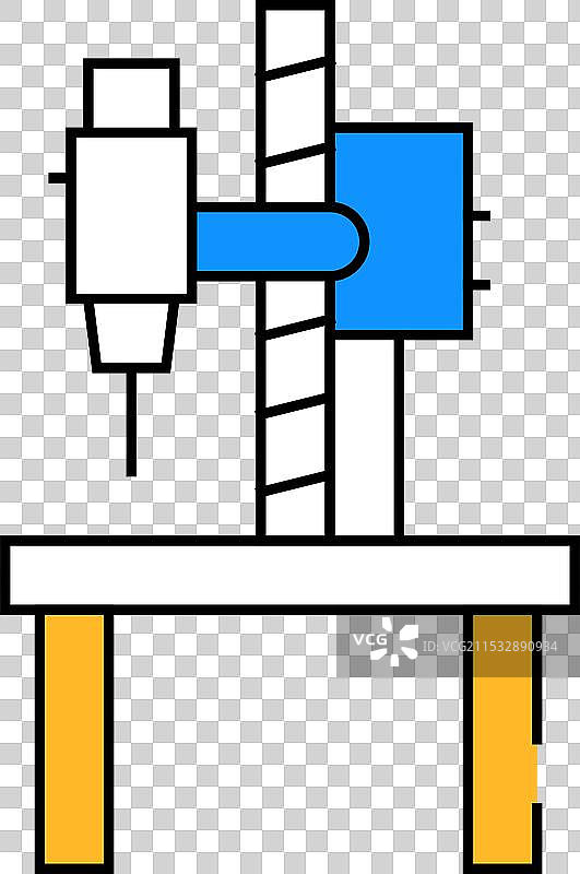 钻孔和开槽机图标颜色图片素材