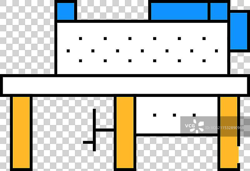 磨床平面图标彩色图片素材