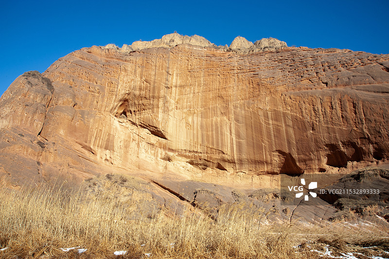陕西靖边丹霞地貌图片素材