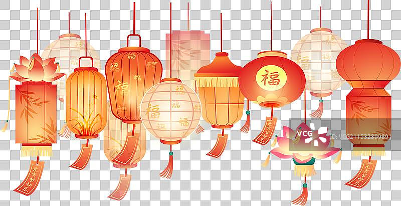 中秋节元宵节新年花灯灯笼图片素材