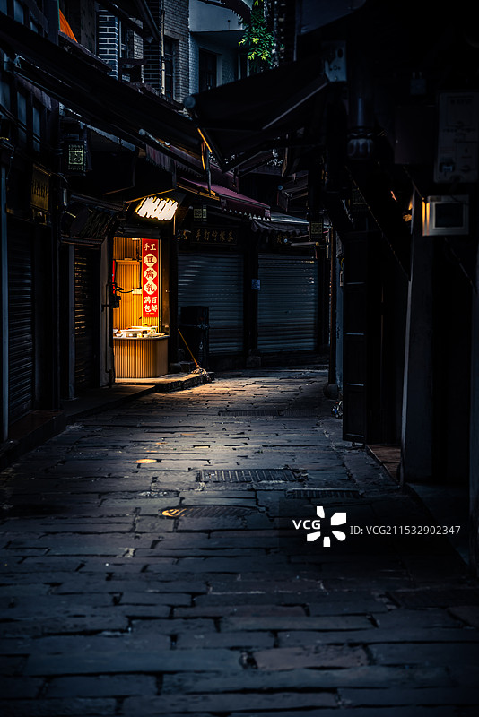 重庆凌晨的磁器口图片素材