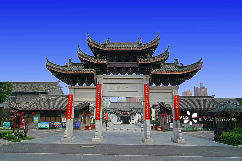 江苏盐城，盐都水街风景。图片素材