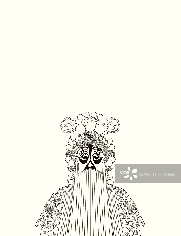京剧霸王别姬霸王形象中国风插画图片素材