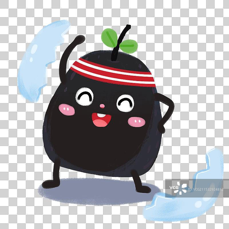 运动的冻梨黑乎乎的元素图片素材