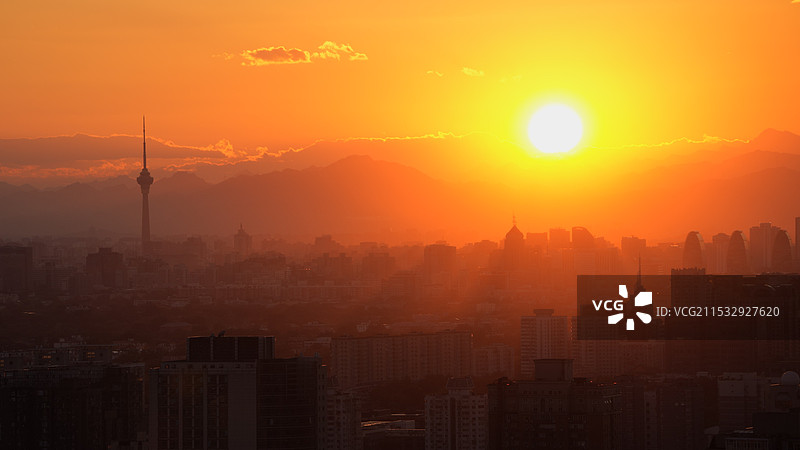 帝都日落图片素材