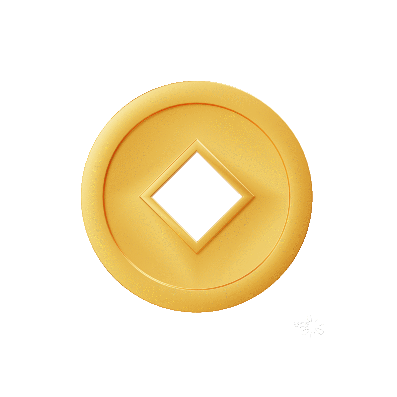 3D立体金币钱币免抠元素循环动图图片素材