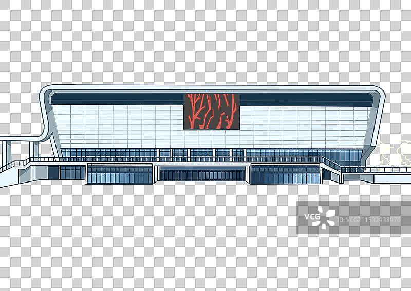 国潮风建筑插画元素图片素材